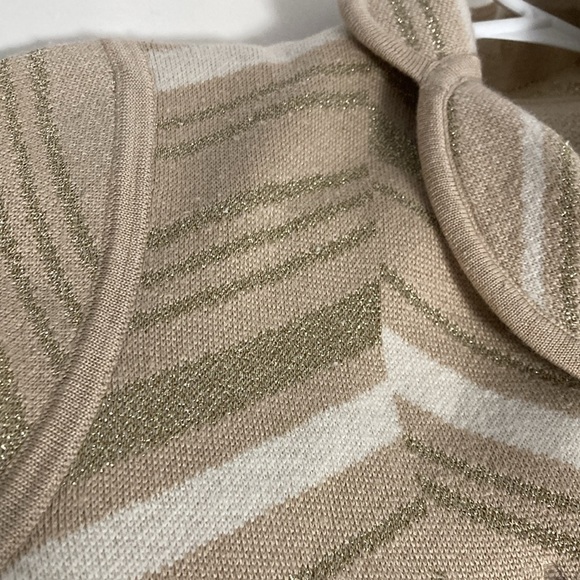 DVF  Metallic Stripe Double Breasted Knit Cardigan Sweater - Size S/M - Picture 10 of 13